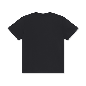 Black t-shirt on a white background