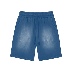 Blue shorts on a white background