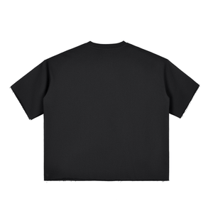 Black t-shirt on a white background