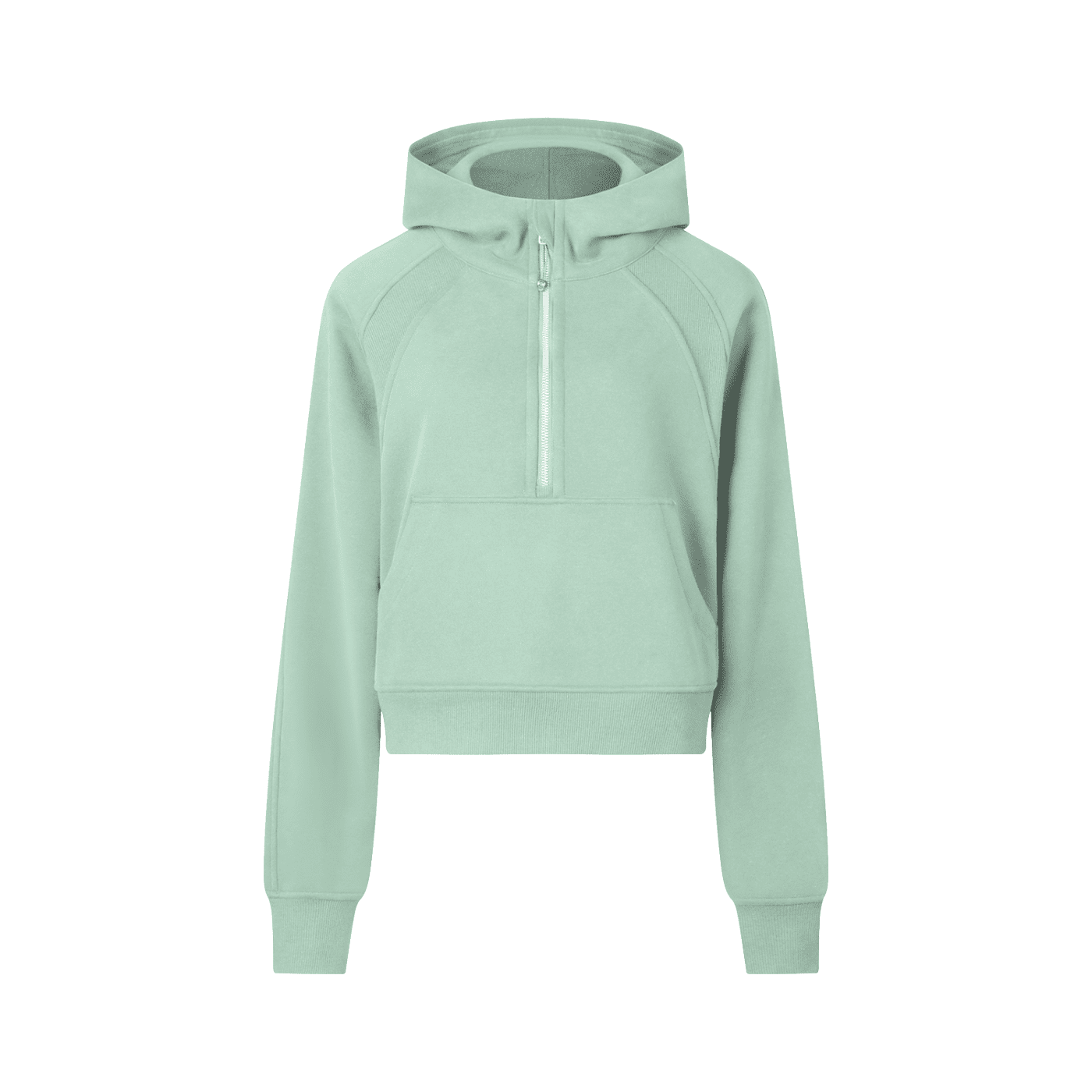 Light green hoodie on a white background