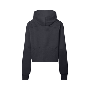 Black hoodie shown from the back on a white background