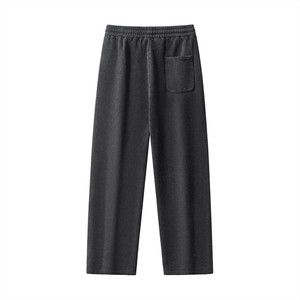 Dark gray sweatpants on a white background