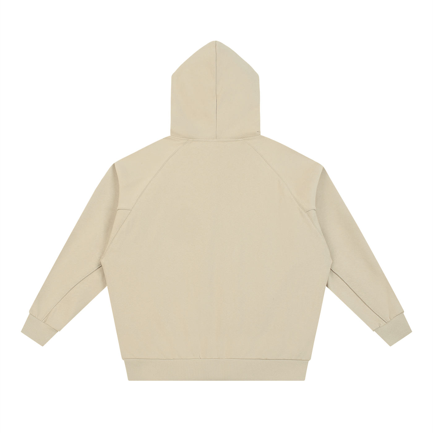 Beige hoodie on a white background