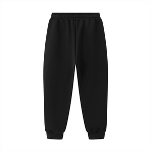 Black sweatpants on a white background