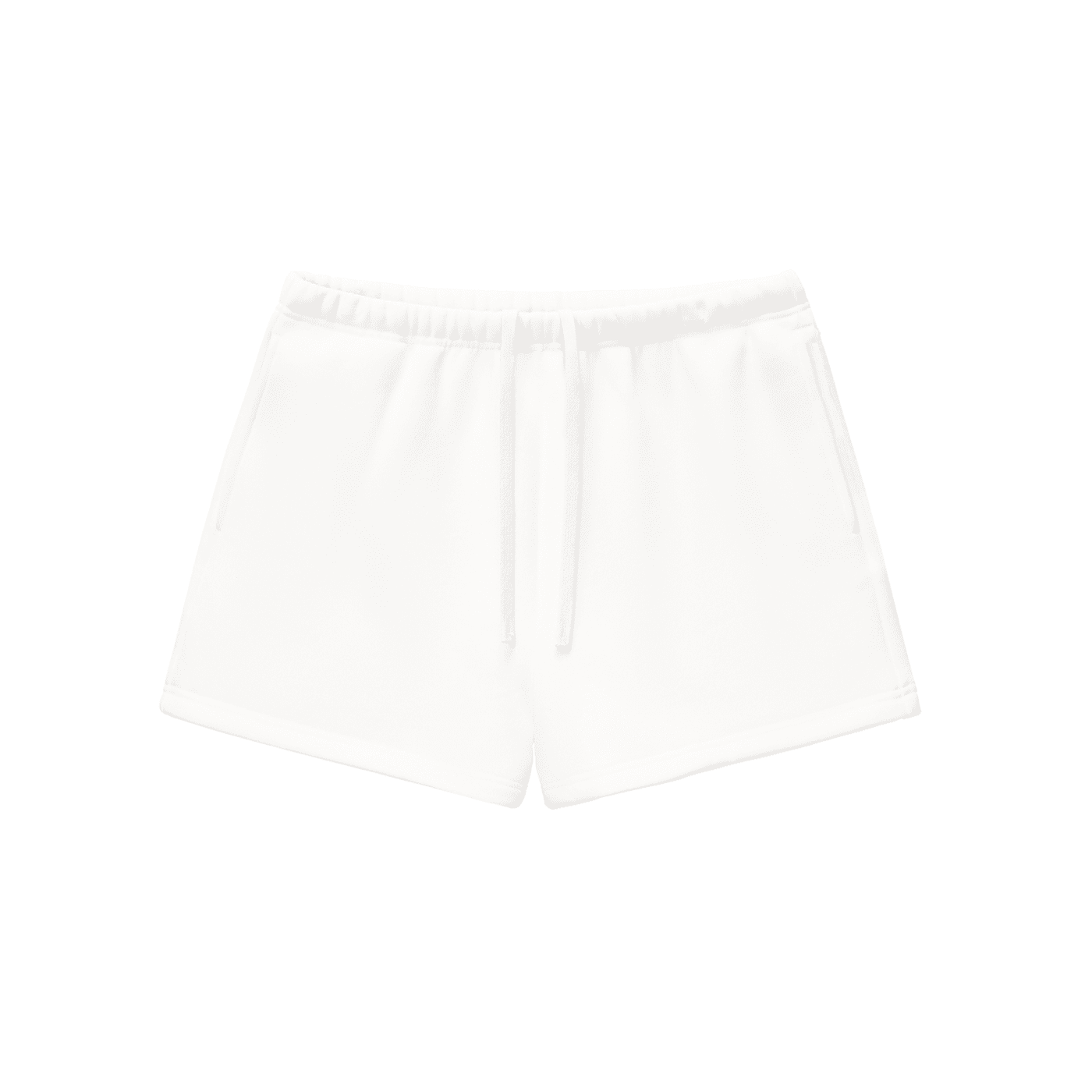 White shorts on a white background