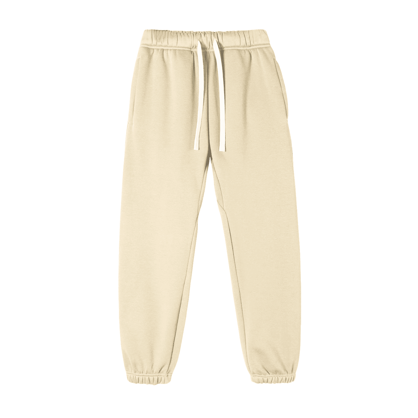 Beige sweatpants on a white background