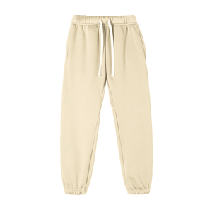 Beige sweatpants on a white background