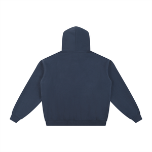 Navy blue hoodie on a white background