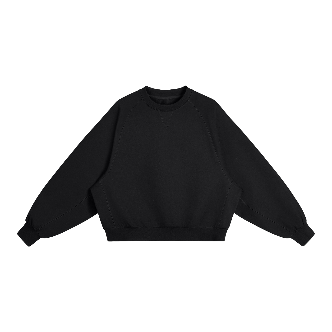 Black sweatshirt on a white background