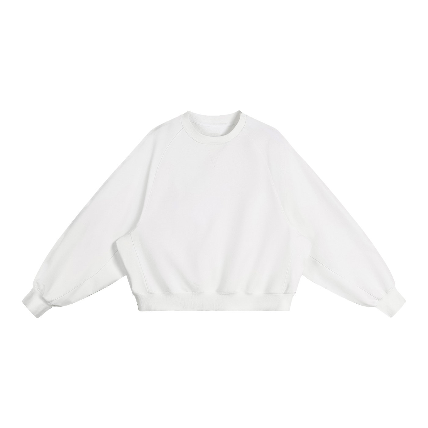 White sweatshirt on a white background