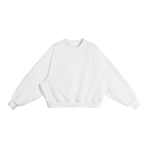 White sweatshirt on a white background
