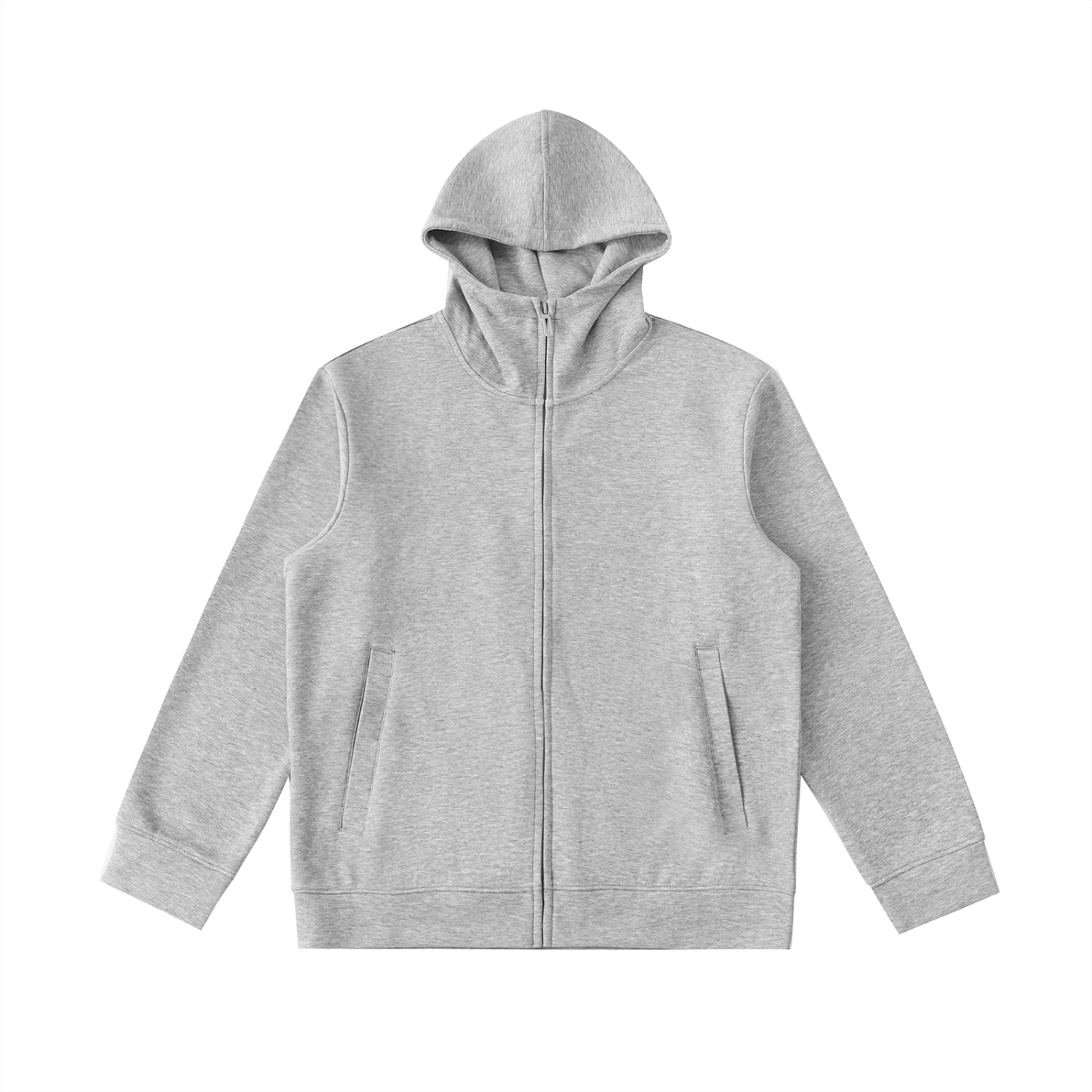 Gray hoodie on a white background