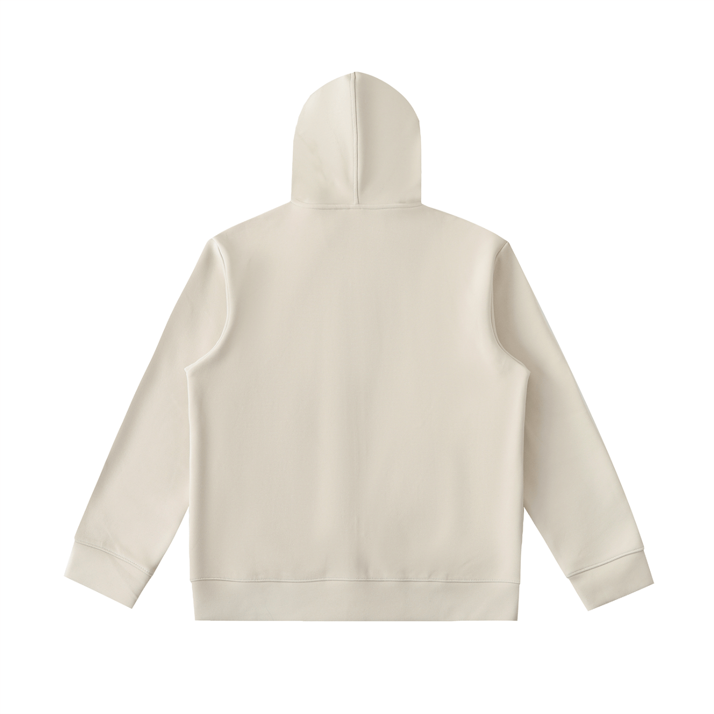 Beige hoodie on a white background
