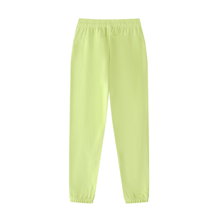 Light green sweatpants on a white background
