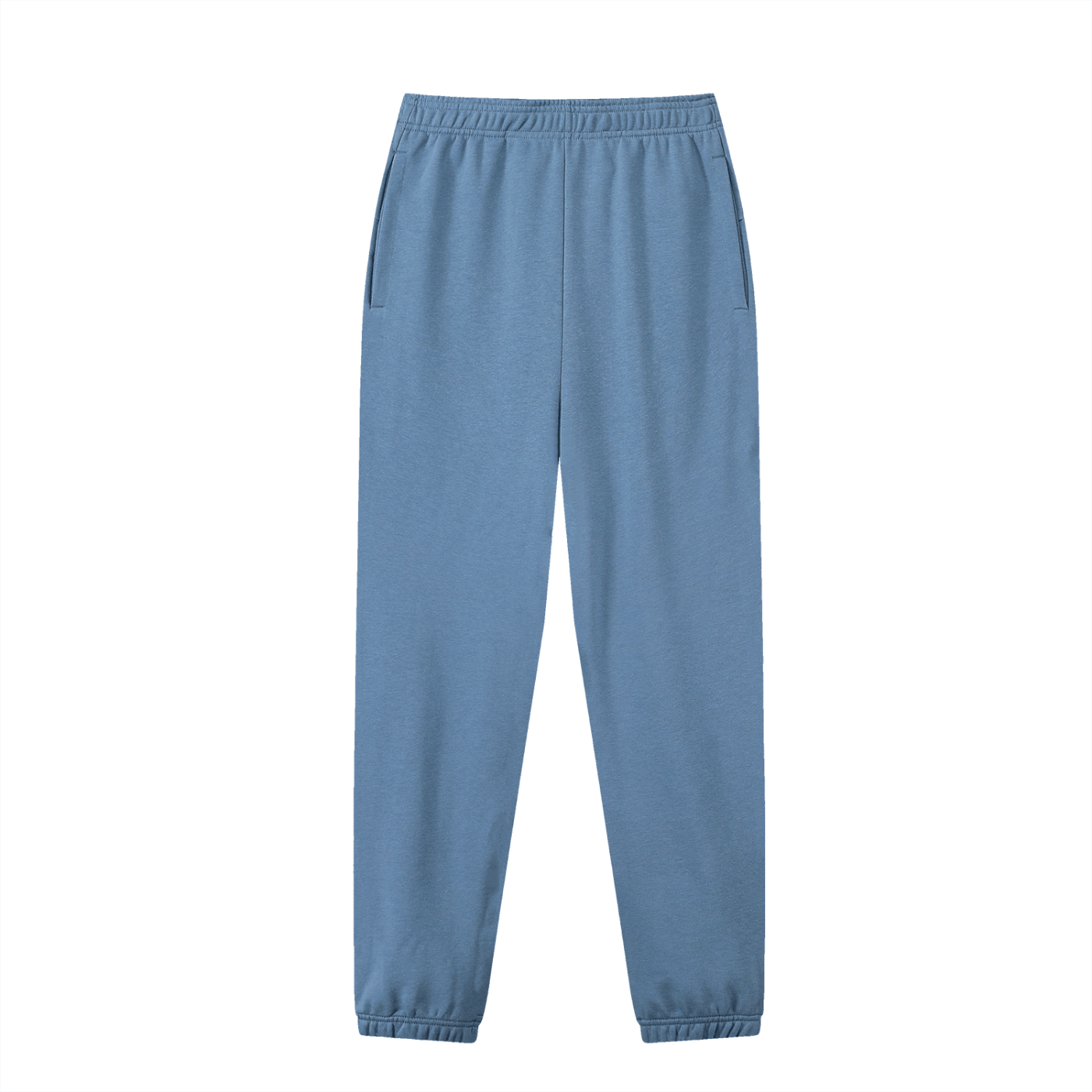 Blue sweatpants on a white background