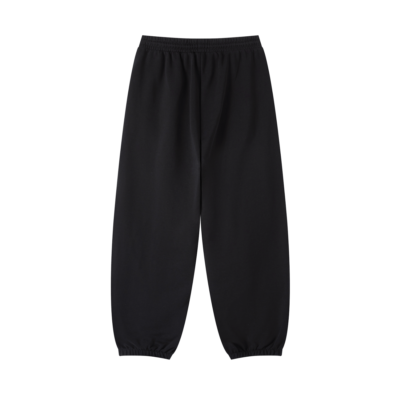Black sweatpants on a white background