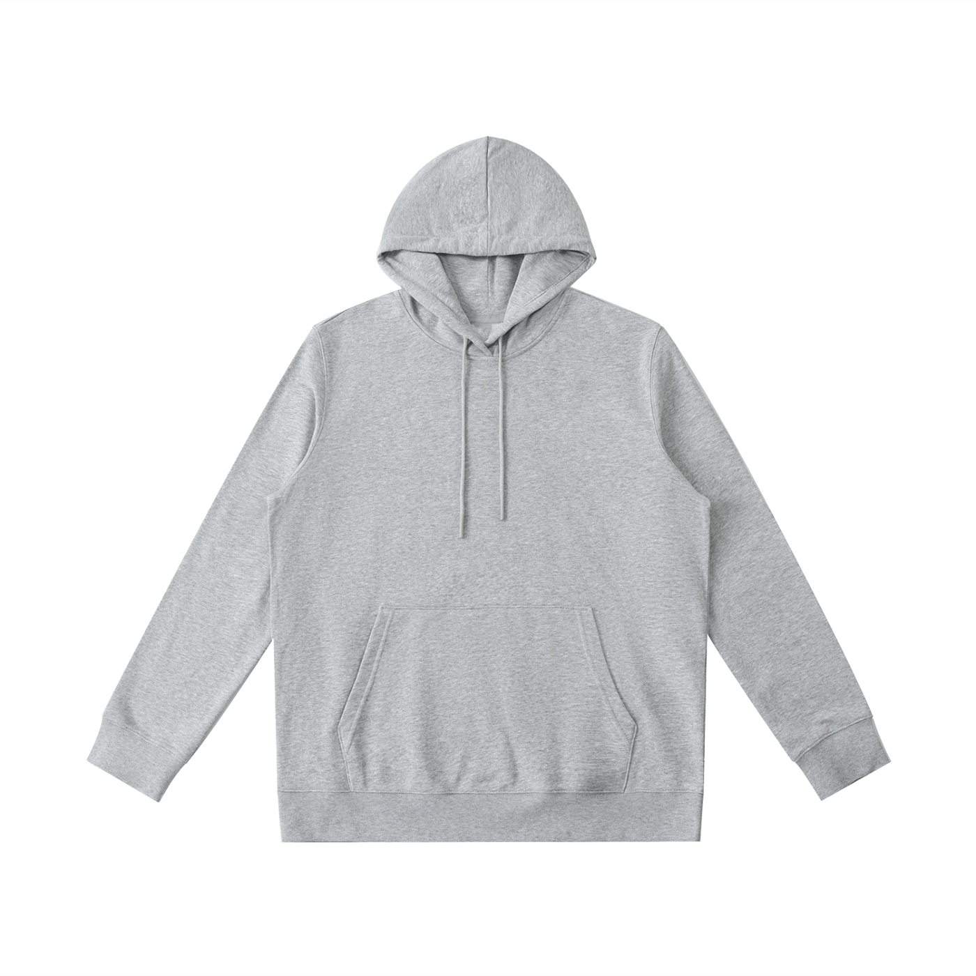 Gray hoodie on a white background