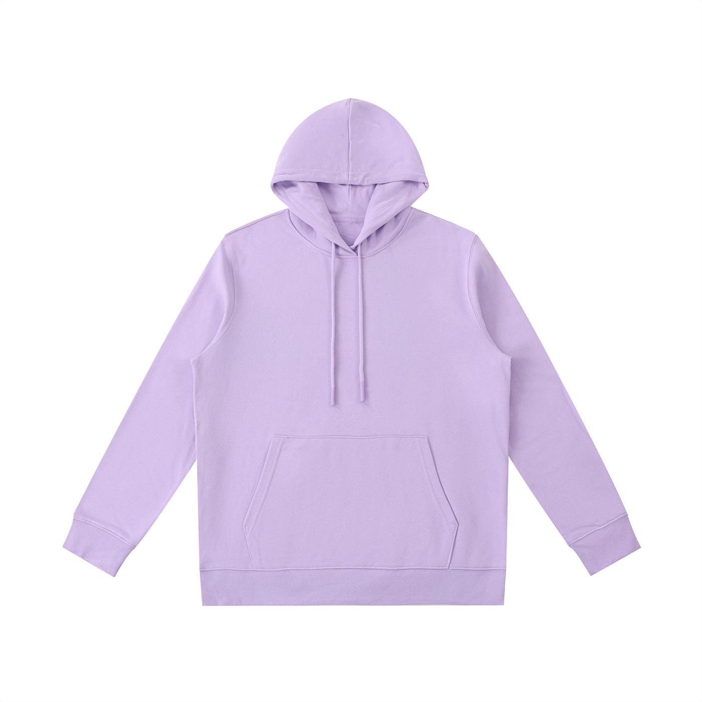 Lavender hoodie on a white background