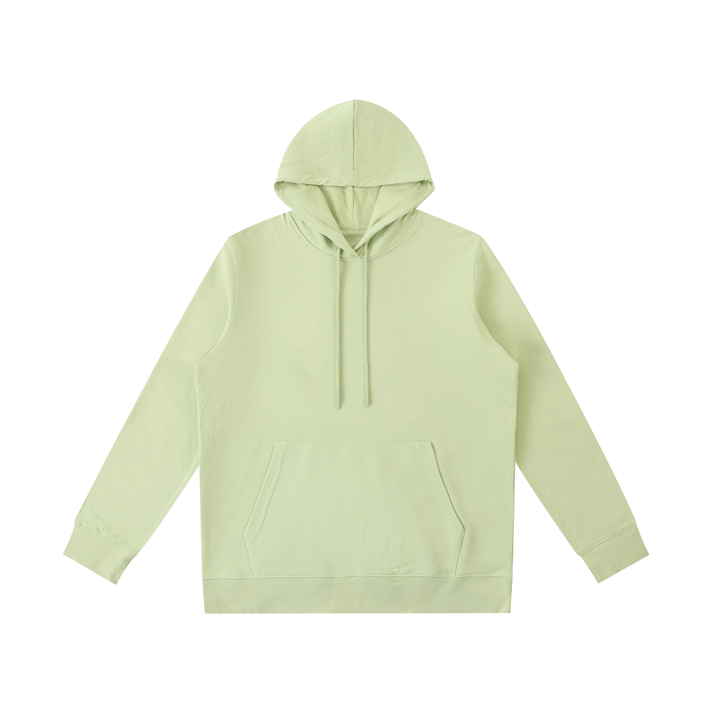 Light green hoodie on a white background