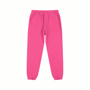 Pink sweatpants on a white background