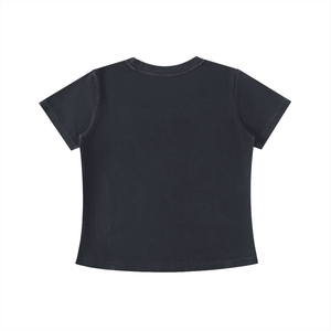 Black t-shirt on a white background