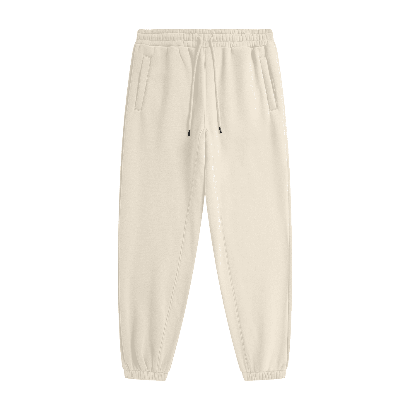 Beige sweatpants on a white background
