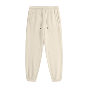 Beige sweatpants on a white background