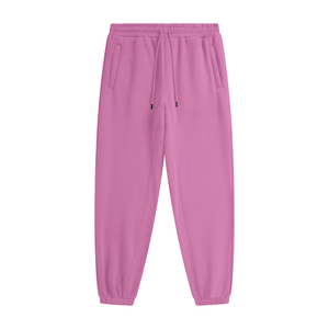 Pink sweatpants on a white background