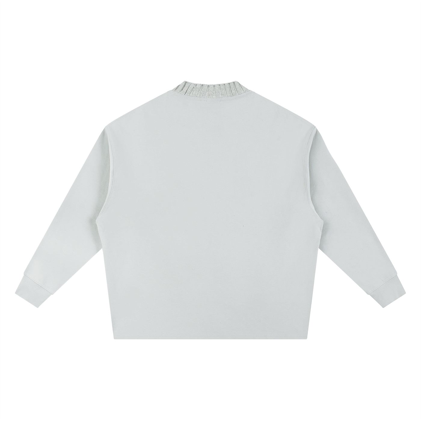 Light gray long-sleeve top on a white background