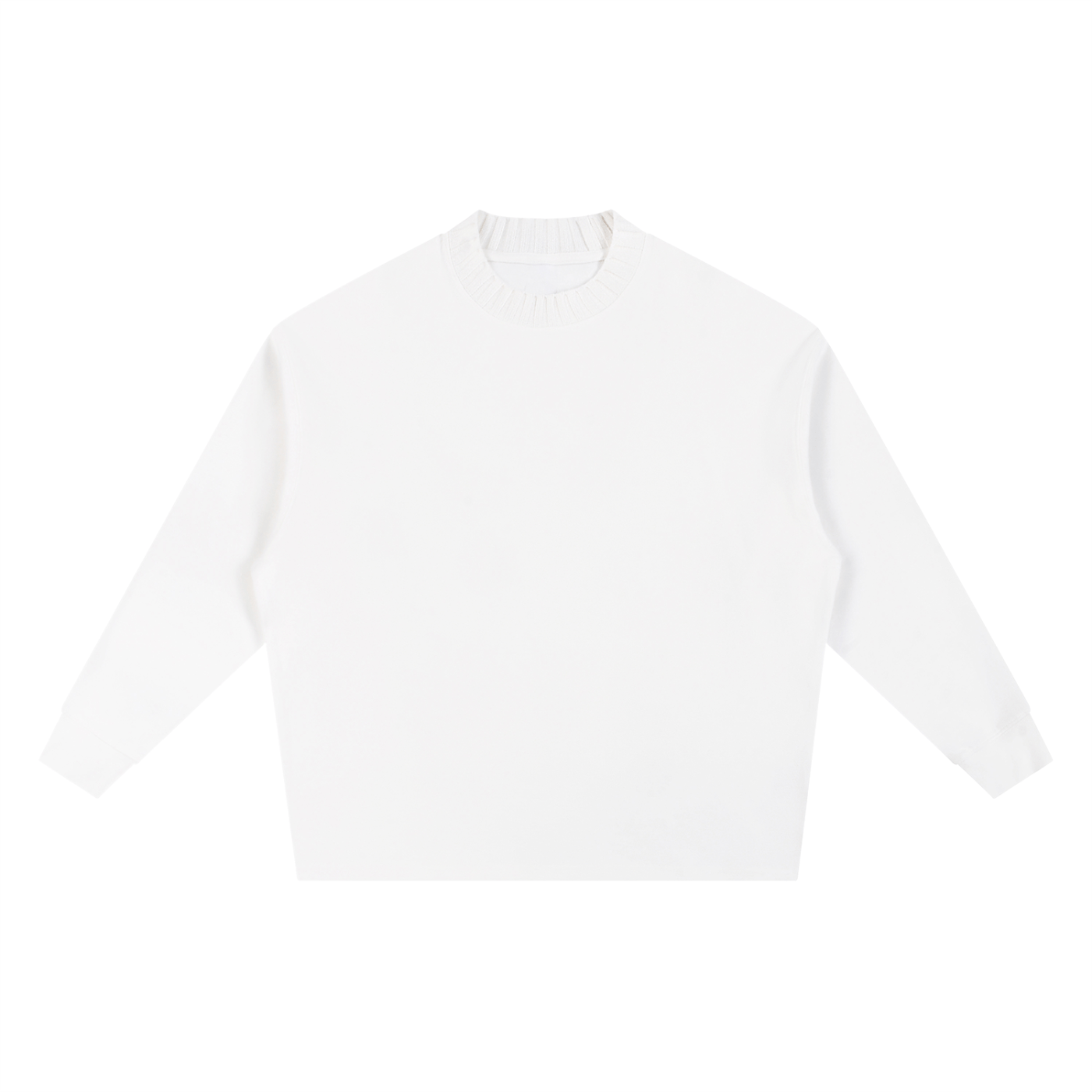 White long-sleeve shirt on a white background