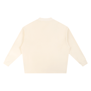 Beige sweater on a white background