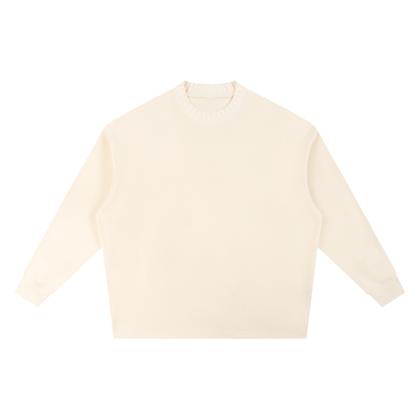 Beige sweater on a white background