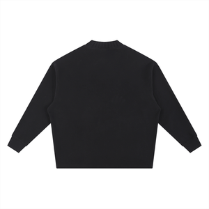 Black long-sleeve shirt on a white background