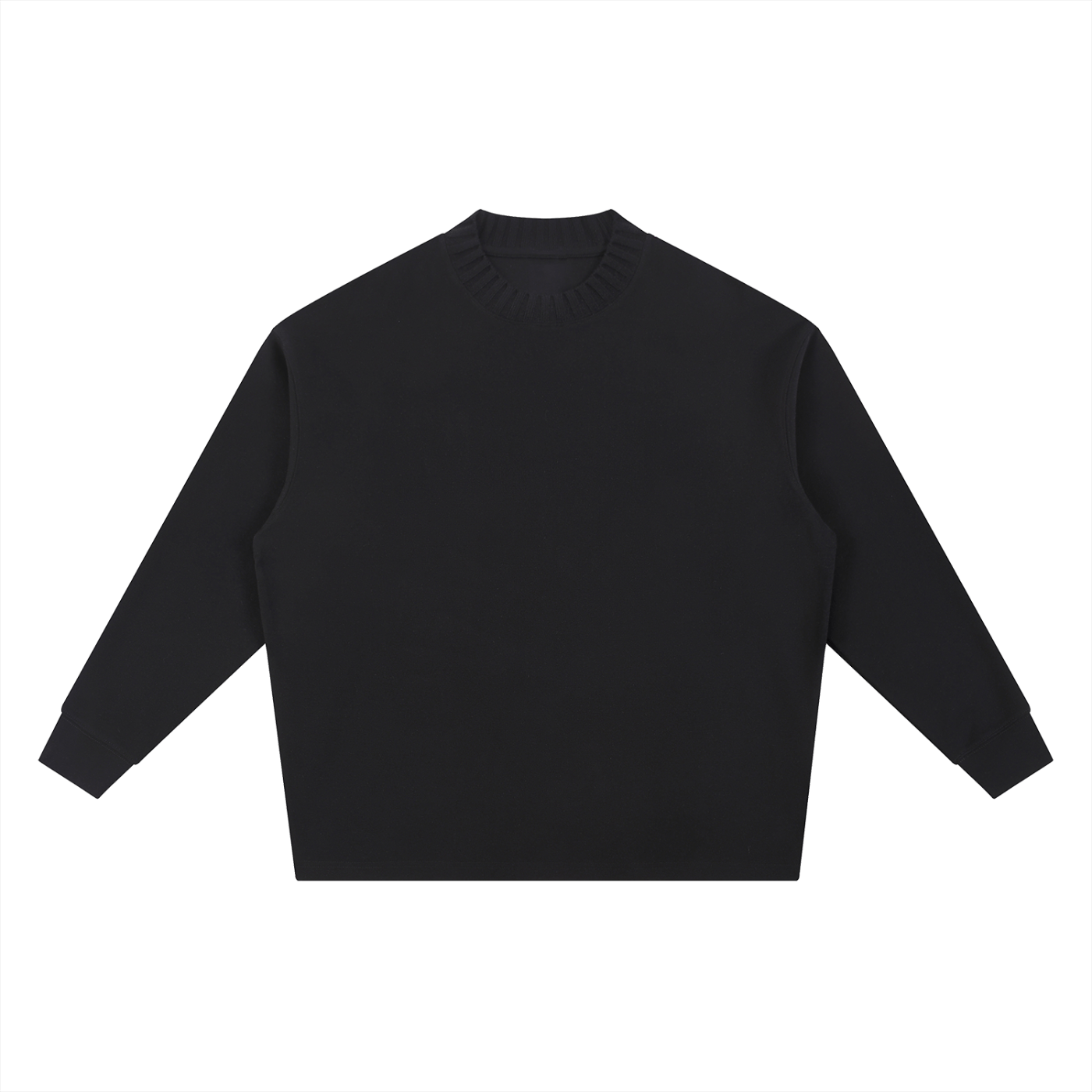 Black sweater on a white background