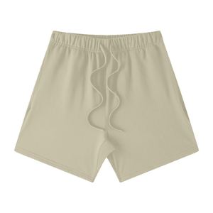 Khaki shorts on a white background