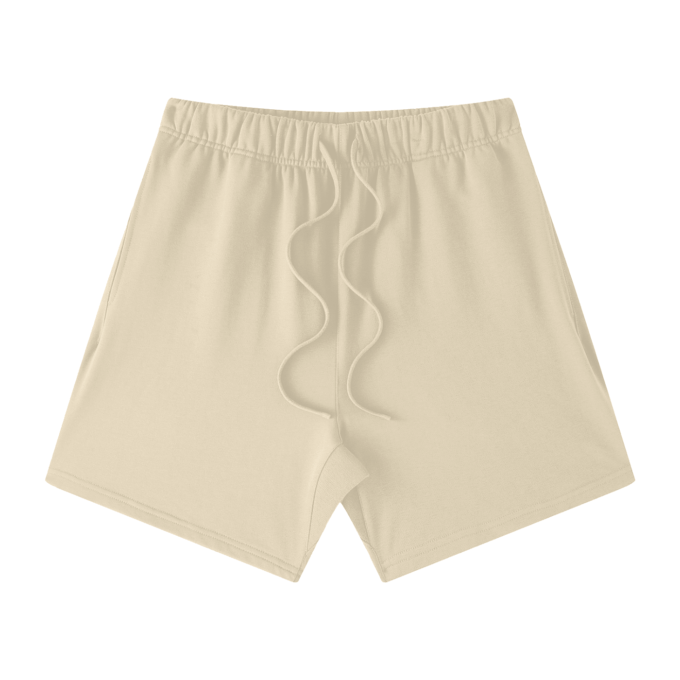 Beige shorts on a white background