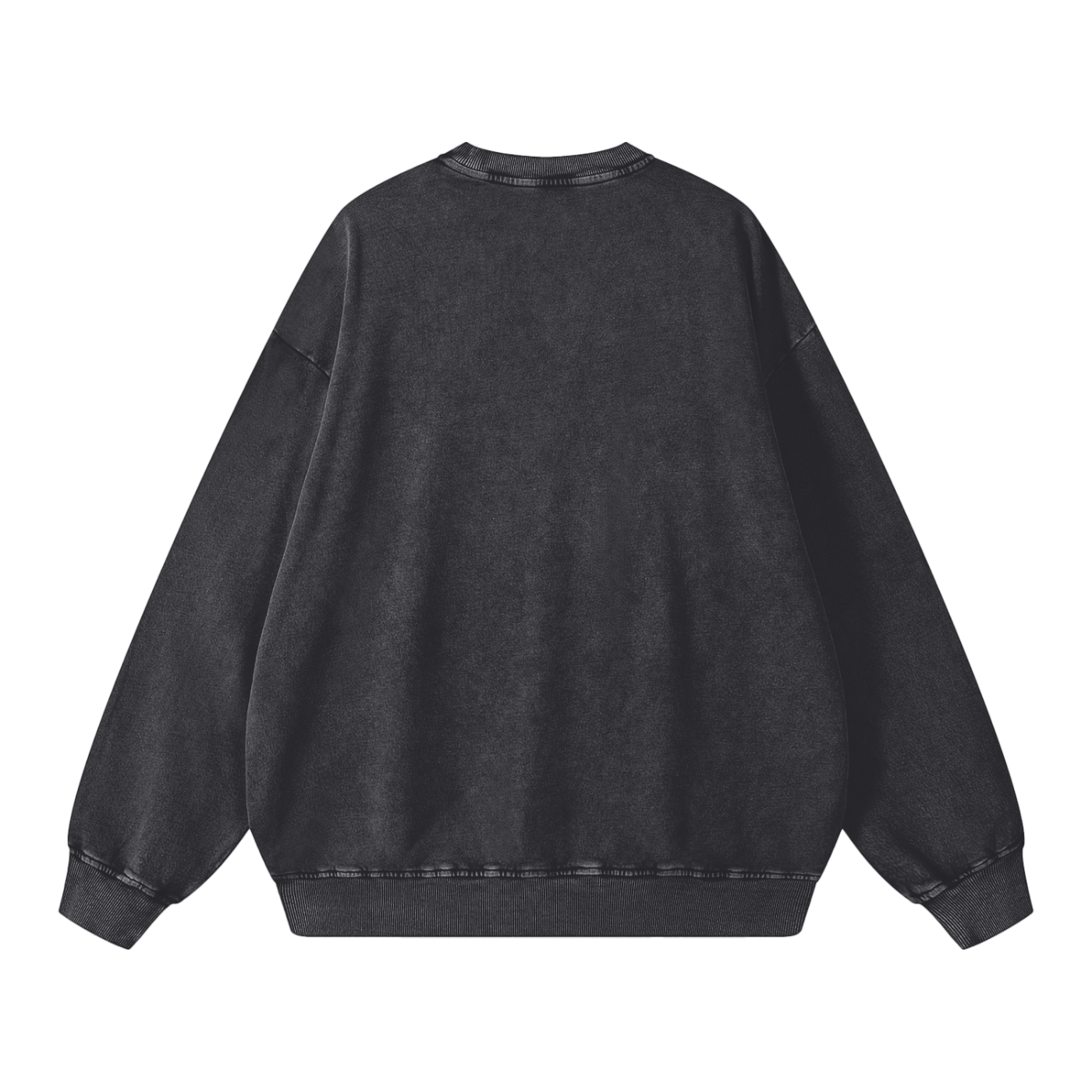 Black sweatshirt on a white background