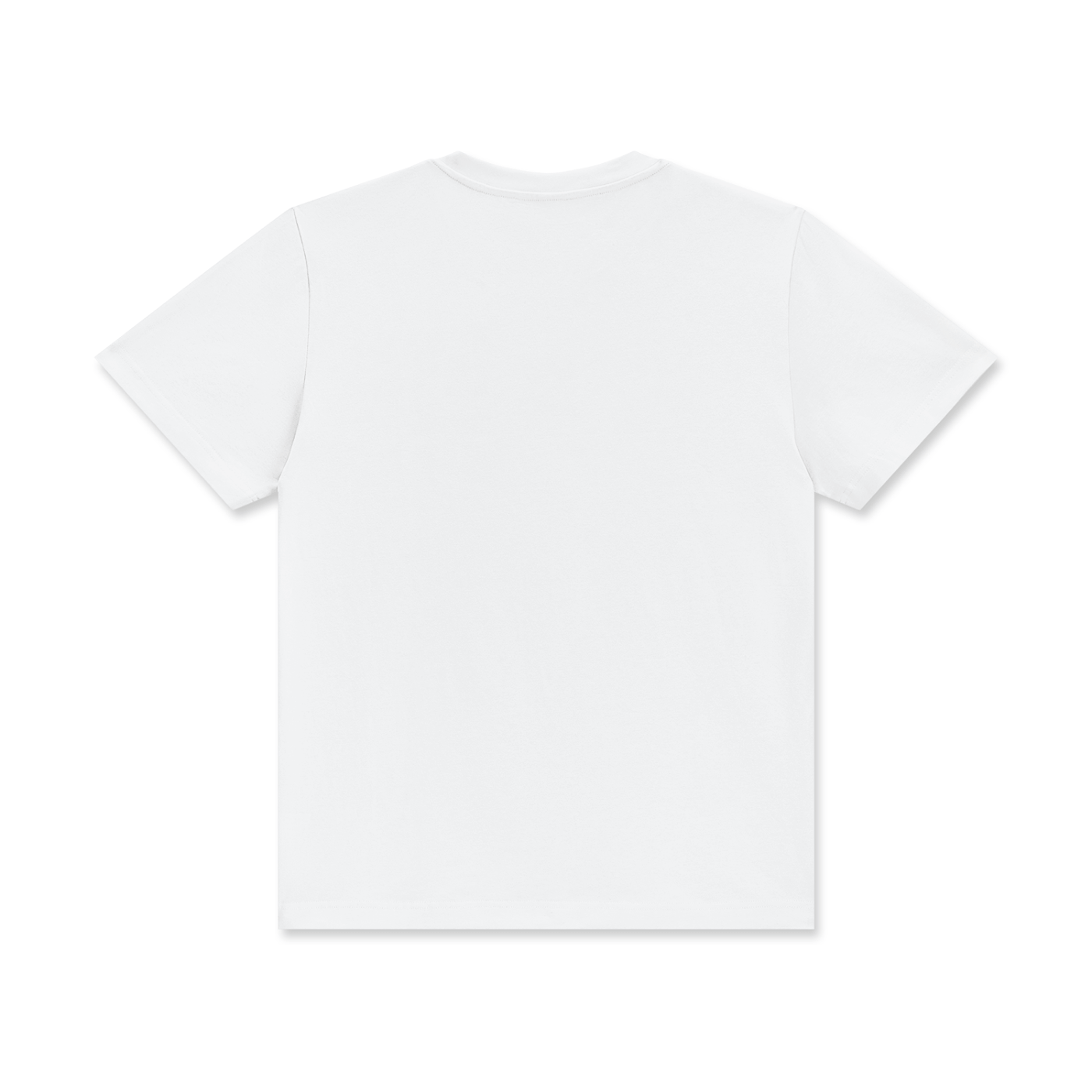 White t-shirt on a white background