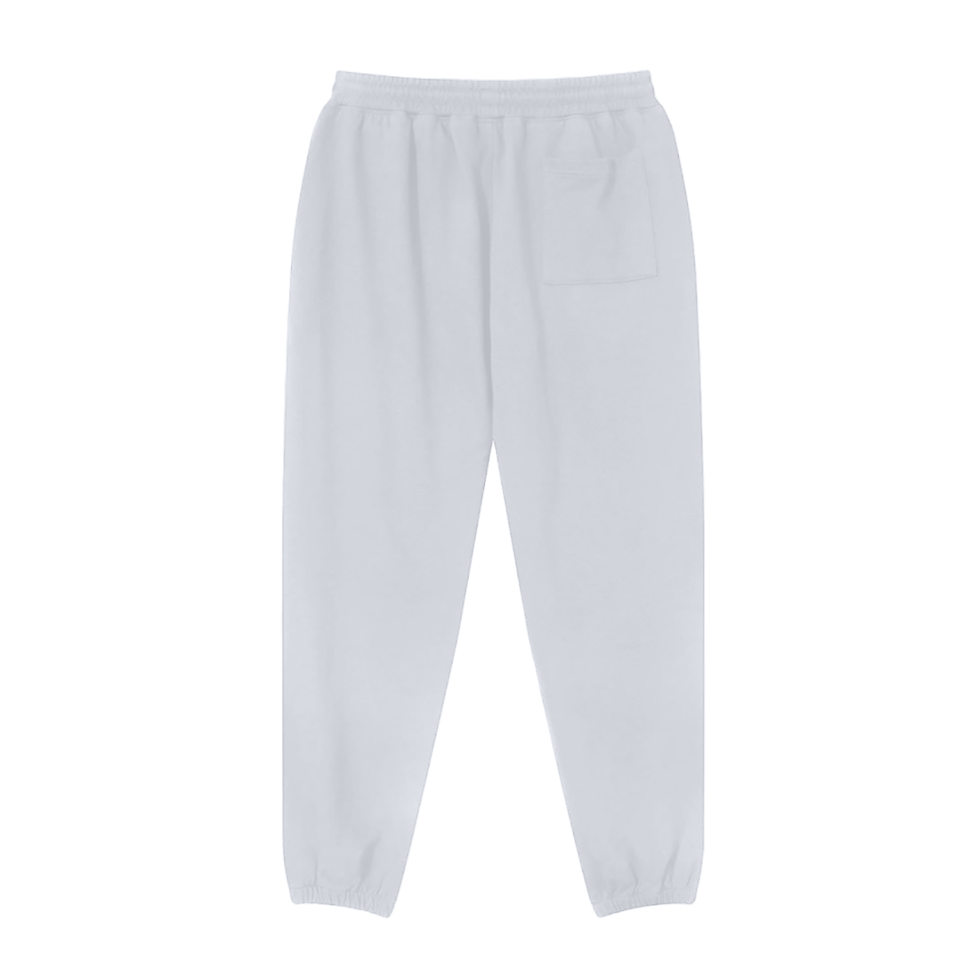 White sweatpants on a white background