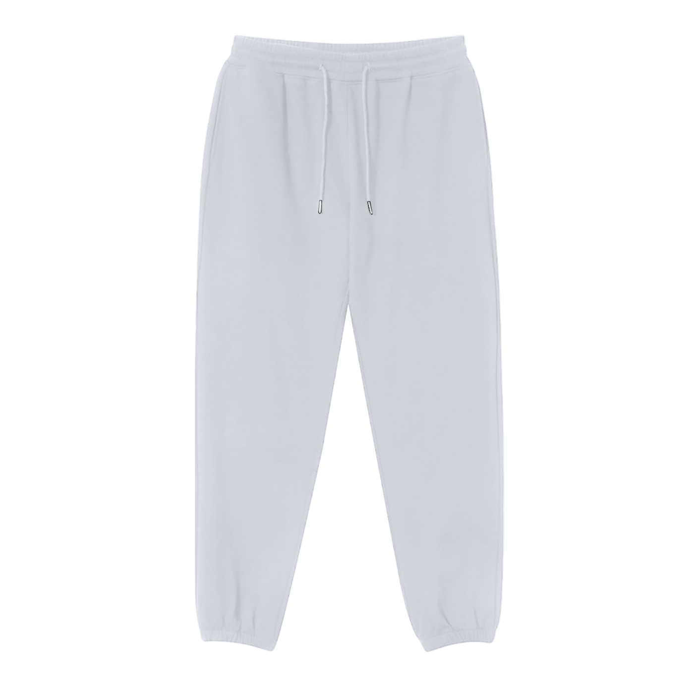 Light gray sweatpants on a white background