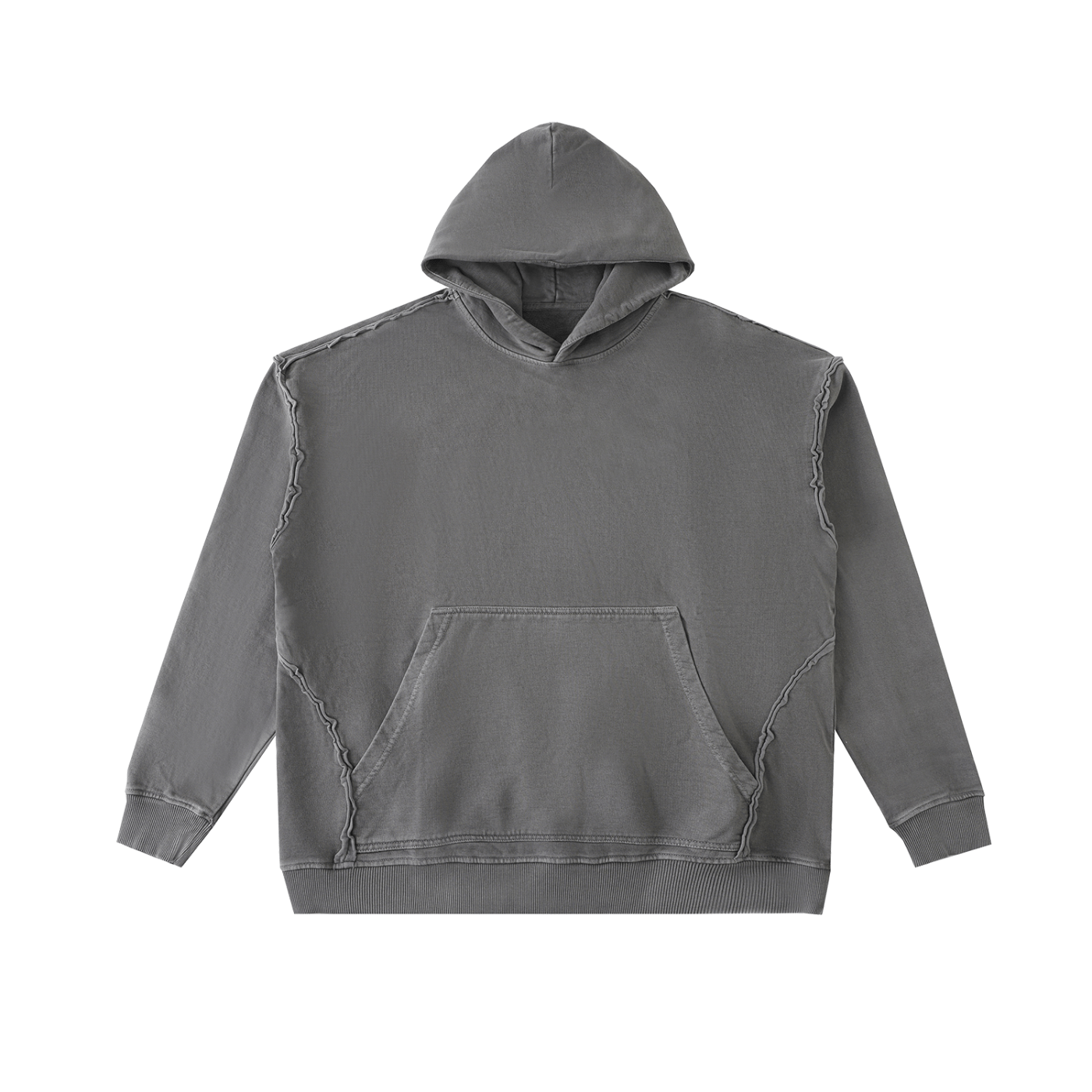 Gray hoodie on a white background