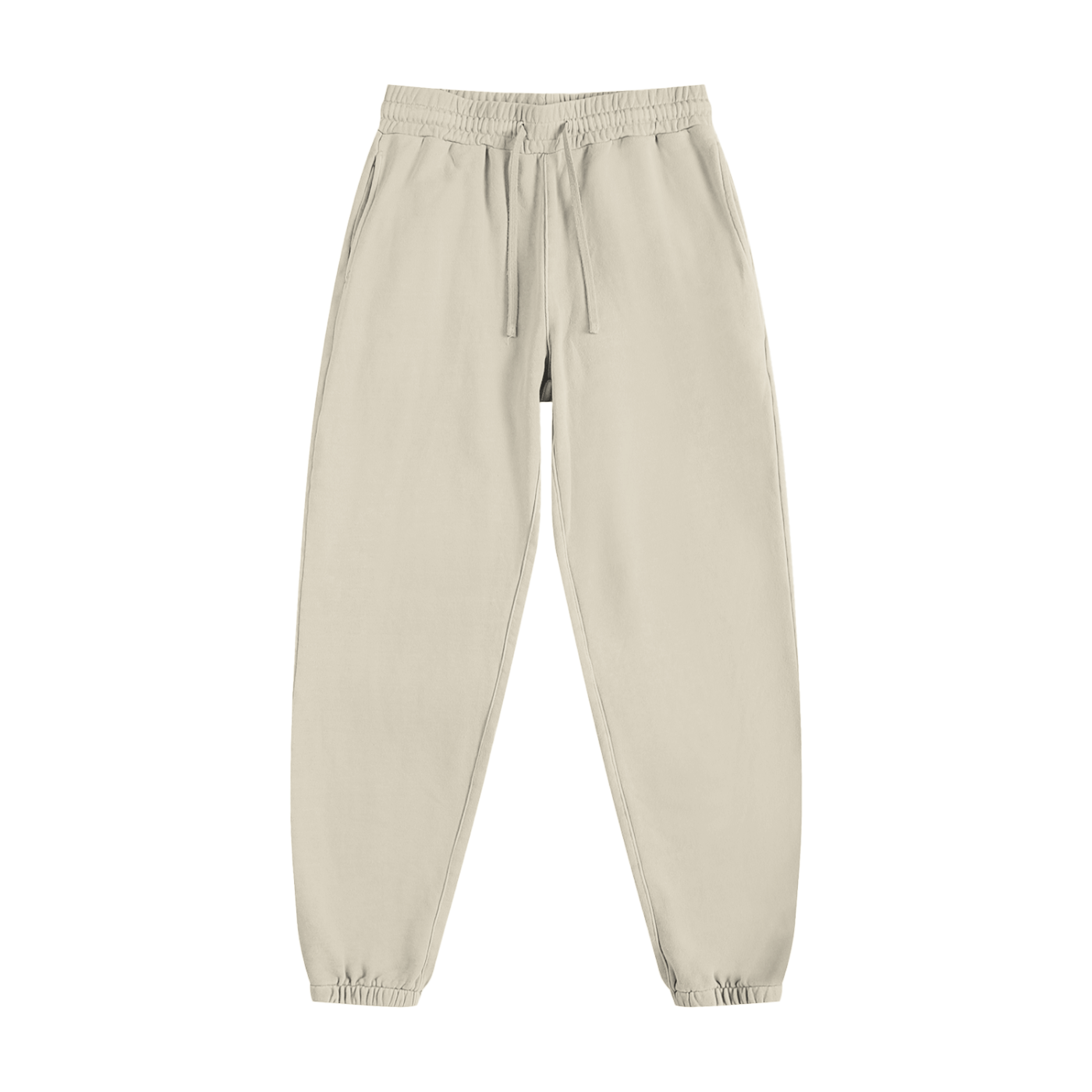 Beige sweatpants on a white background
