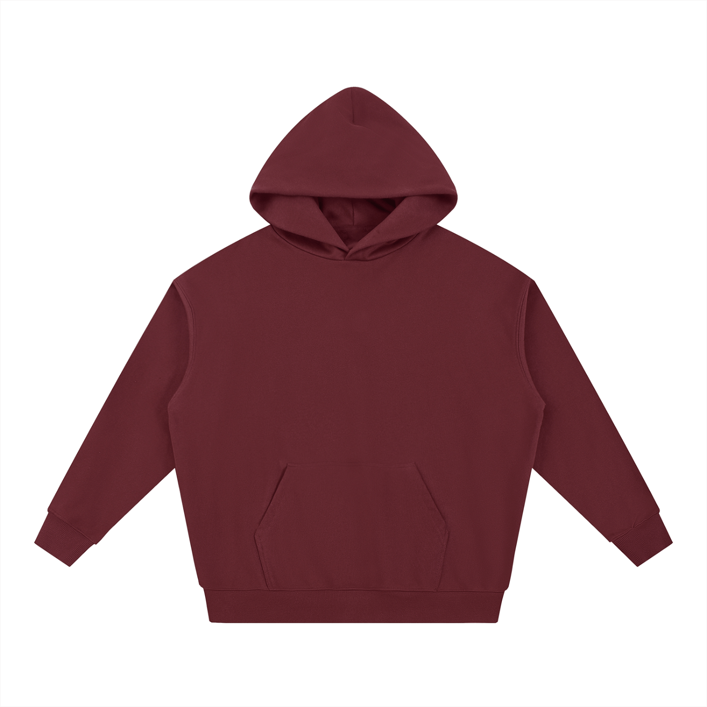 Maroon hoodie on a white background