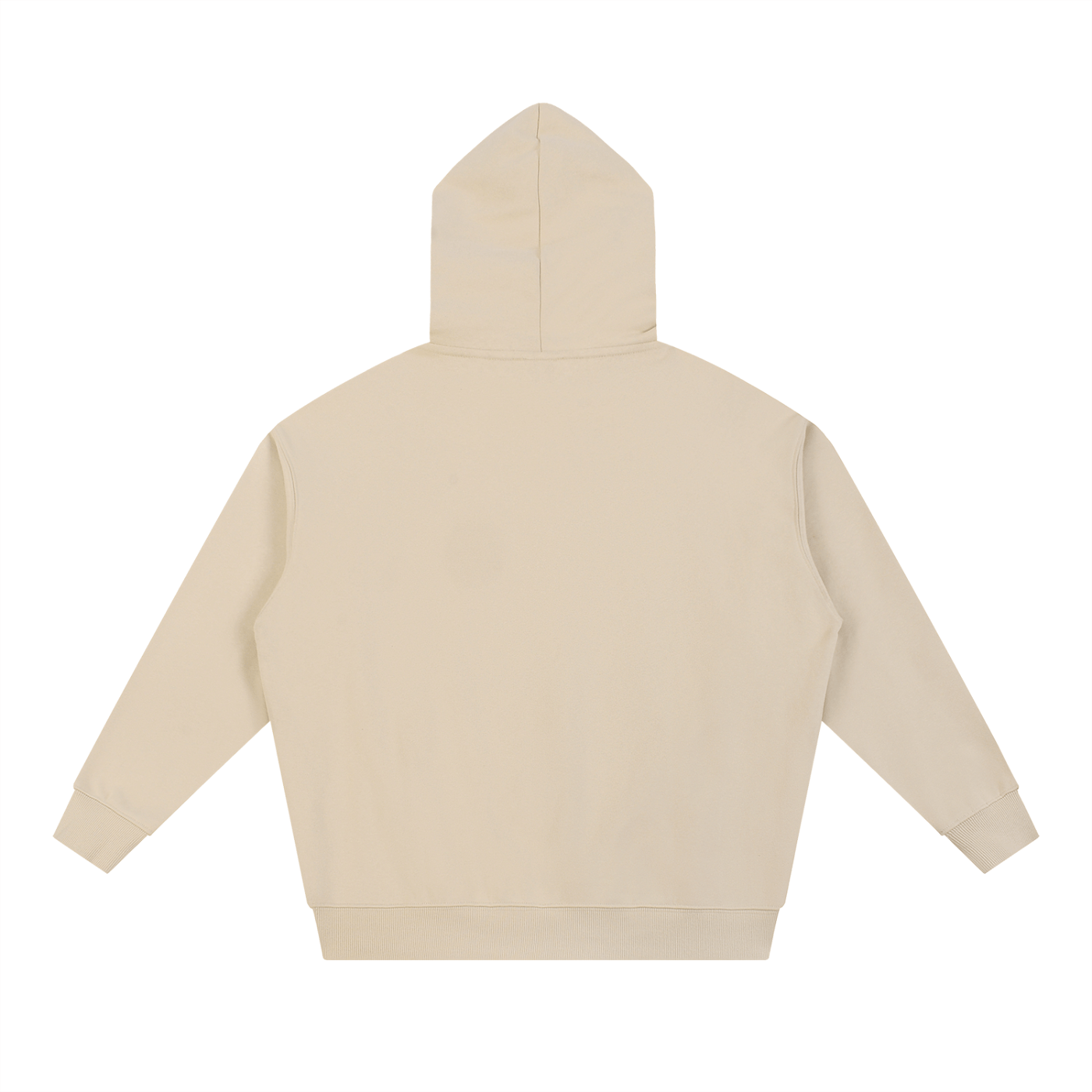 Beige hoodie on a white background