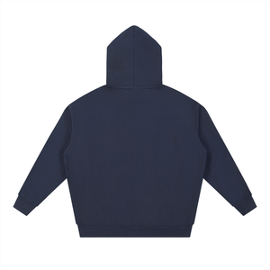 Navy blue hoodie on a white background