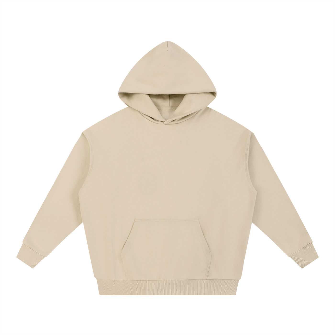 Beige hoodie on a white background