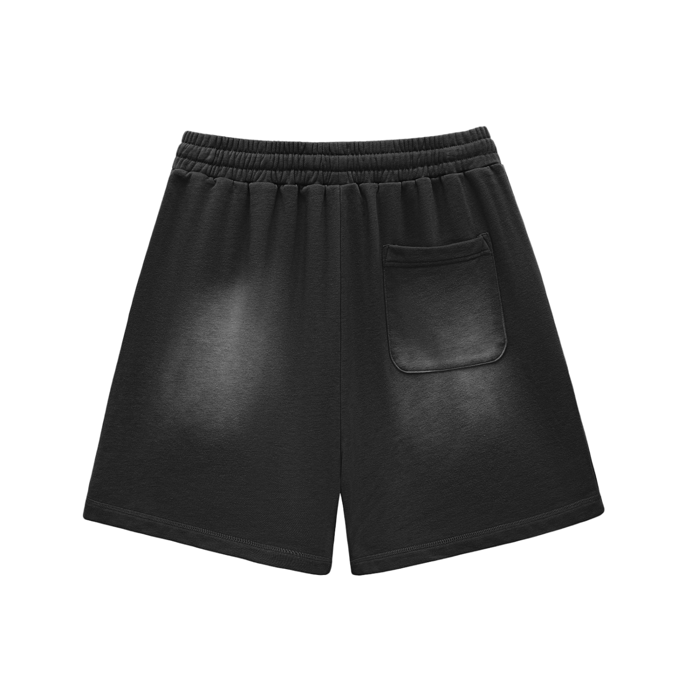 Black shorts with a pocket on a white background