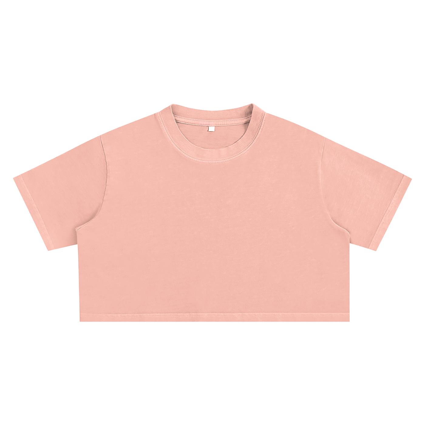 Pink crop top on a white background