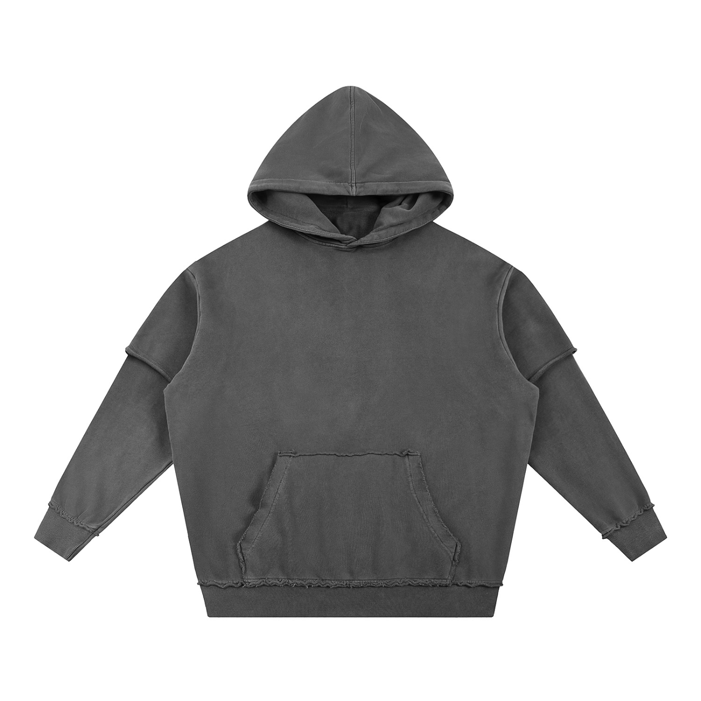 Gray hoodie on a white background