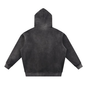 Black hoodie with a hood on a white background